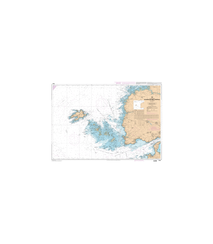 Carte marine Shom 7149 Du Goulet de Brest à Portsall Ile d'Oues...