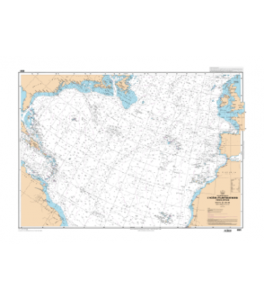 6561 L - Carte conforme oblique de l'océan Atlantique Nord  France-Antilles -Route du Rhum