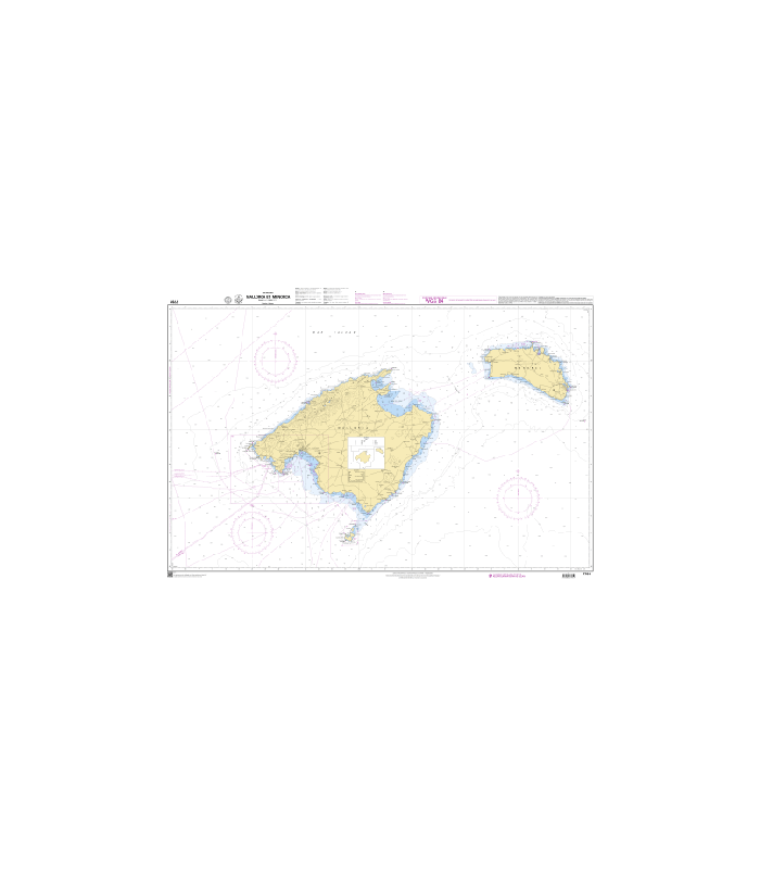 7781 Mallorca et Menorca - carte marine Shom 7781 Mallorca et Menorca - carte marine Shom