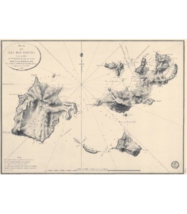 Plan des îles des Saintes