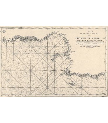 Carte de la côte et des îles des  environs de Marseille