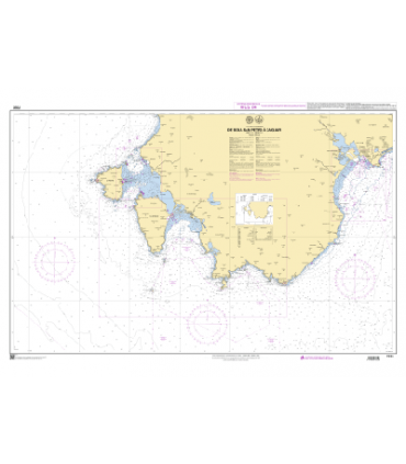 7332 - De Isola San Pietro à Cagliari - Carte marine Shom papier