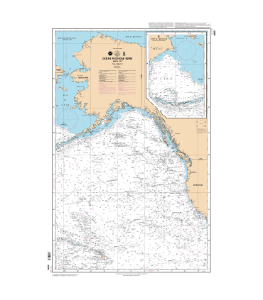 6835 - Océan Pacifique Nord - Partie Est - carte marine Shom 