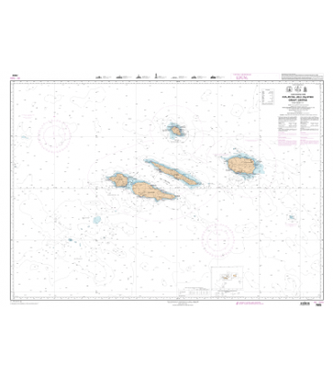 7605 - Archipel des Açores - Groupe Central - carte Shom papier