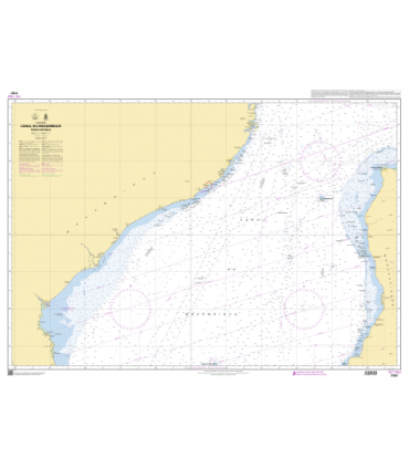 7486 - Canal du Mozambique - Partie Nord - Carte marine Shom papier
