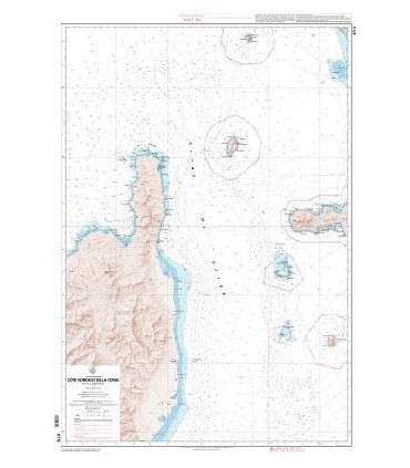 6713 - Côte Nord Est de la Corse - Carte marine Shom papier