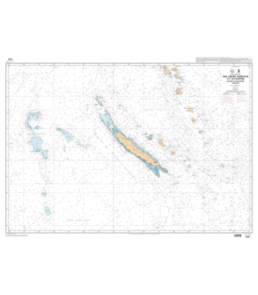 7321 - Des Récifs Bampton à l'île Hunter - Nouvelle-Calédonie - Vanuatu - Carte marine Shom papier