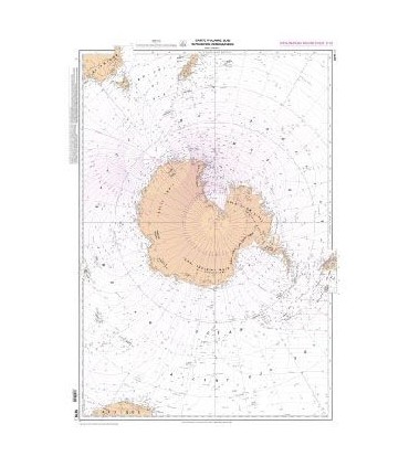 5879 - Carte polaire sud en projection stéréographique - Déclinaison Magnétique 2015