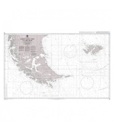 539 - Puerto Santa Cruz to Cabo Pilar including the Falkland Islands - Carte marine Admiralty