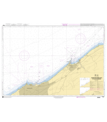7706 - Abords de Casablanca et de Mohammadia - Carte marine Shom
