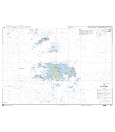 7252 L - Iles de Glénan - Carte marine Shom papier