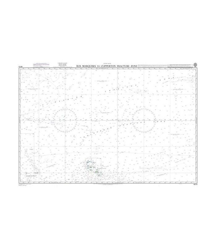 Admiralty 4619 - Iles marquises to Clipperton Fracture zone - Carte marine papier Admiralty 4619 - Iles marquises to Clipperton Fracture zone - Carte marine papier