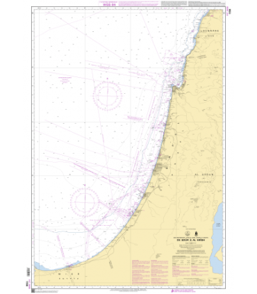 7256 -  De Soûr à Al Arish - Carte marine Shom papier