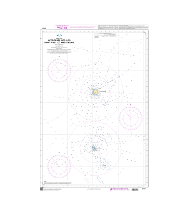 7171 - Approches des îles Saint-Paul et Amsterdam - Carte marine Shom papier
