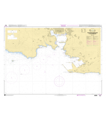 7642 - Puertos de Cartagena et Escombreras - Carte marine Shom