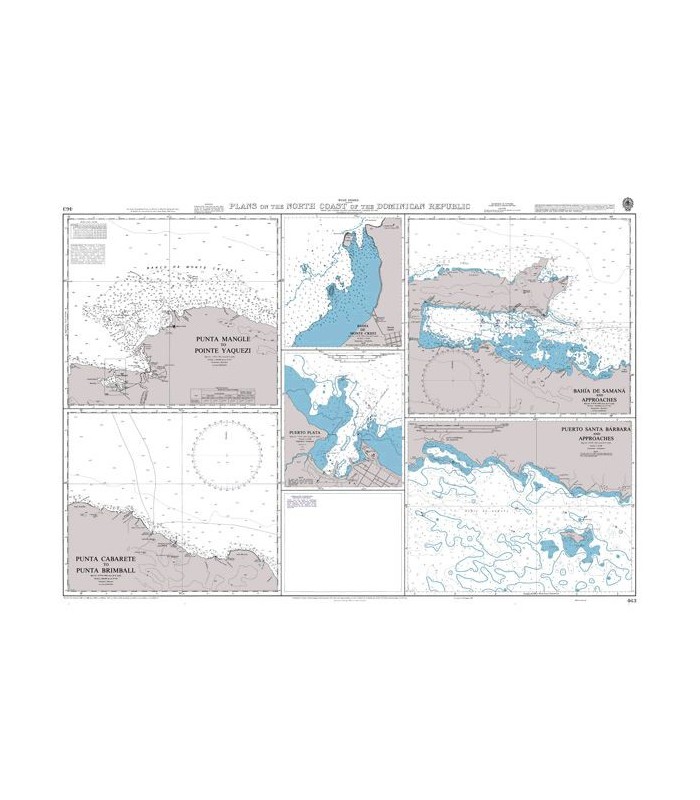 463 Plans on the North Coast of the Dominican Republic - Carte marine Admiralty 463 Plans on the North Coast of the Dominican Republic - Carte marine Admiralty