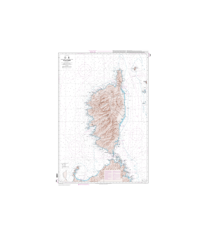 7025 L - Ile de Corse - Carte marine papier 7025 L - Ile de Corse - Carte marine papier