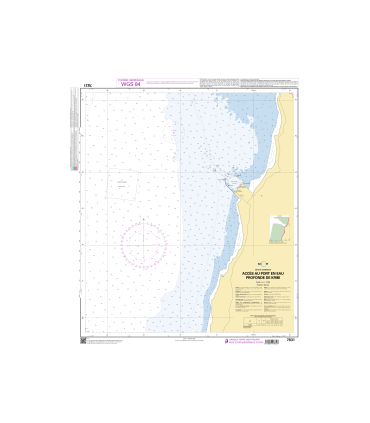 7831 - Accés au port en eau profonde de Kribi - carte marine Shom papier