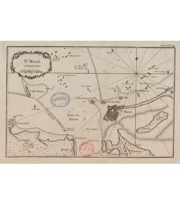 Saint-Malo et environs. Partie de la coste de Bretagne  depuis Cancale jusqu’au Cap de Fréhel