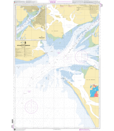 7579 - Estuaire du Cameroun - carte marine Shom