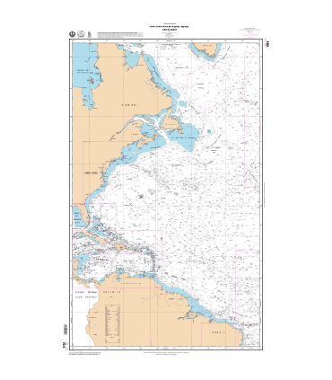 7043 - Océan atlantique Nord Partie Ouest - Carte marine Shom classique