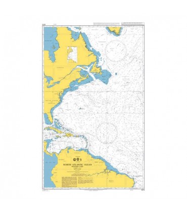 Admiralty 4013 North Atlantic Ocean Western Part - Carte marine papier