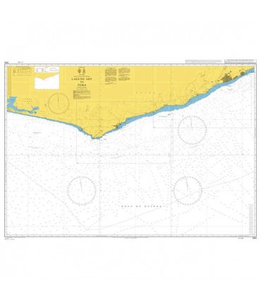Admiralty 1383 - Lagune Aby to Tema - Carte marine Admiralty