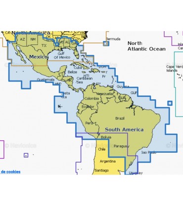 Mexique mer carribéenne jusqu'au Brésil