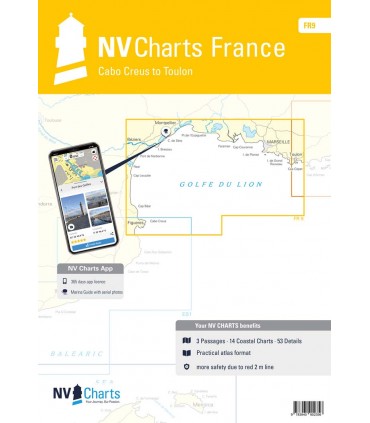 De Toulon à Menton - Monaco - NV Charts France - carte marine