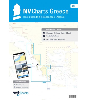 NV Charts Grèce - Ionienne et Péloponese - Carte marine