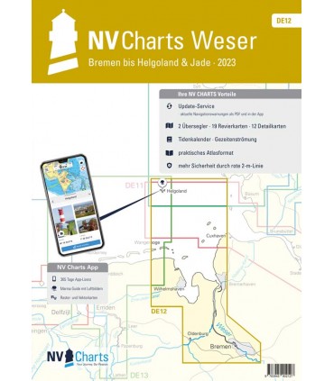 Nv Charts DE12 Weser - Bremen bis Helgoland & Jade - Carte marine