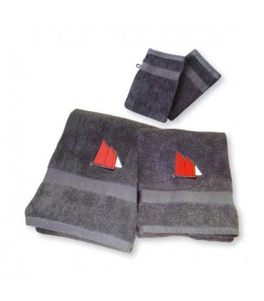 Ensemble de serviettes brodées