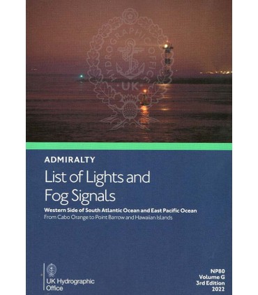 NP80 Vol G Admiralty List of Lights and Fog Signals - South Atlantic & East Pacific