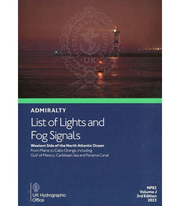 NP82 Vol J Admiralty List of Lights and Fog Signals - West USA & Caribbean