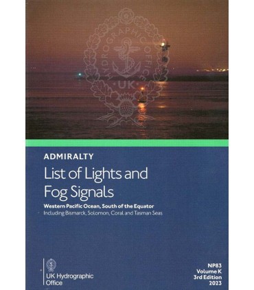 NP83 Vol K Admiralty List of Lights and Fog Signals - Indian & South Pacific