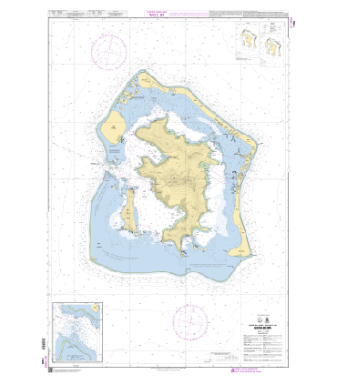7466 Archipel de la société - Iles sous le vent - Bora Bora - carte marine Shom