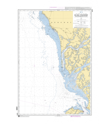 6147 - Cours du Saloum - De l'embouchure à FoundiougneCarte marine Shom