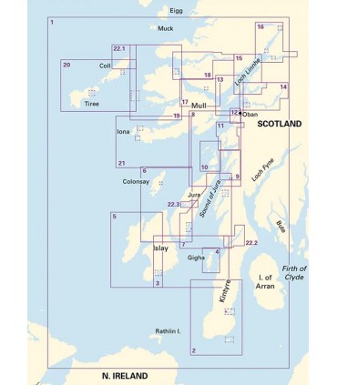 2800 Kintyre to Ardnamurchan Chart Pack - Carte marine Imray