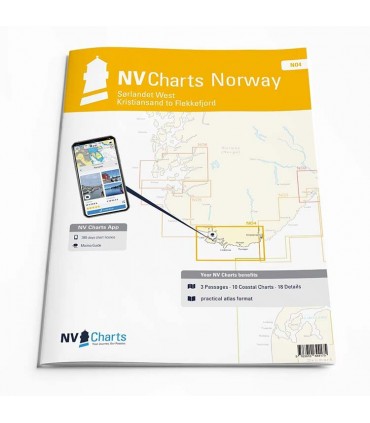 NV Charts Norway NO4 Sørlandet Vest - Flekkefjord til Kristiansan - Carte marine