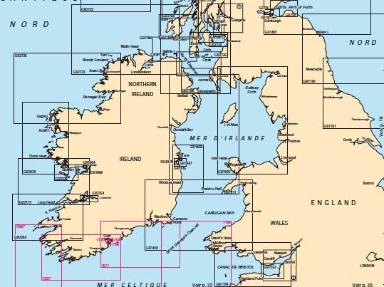 Carte Marine Shom Mer D Irlande Carte Marine Papier